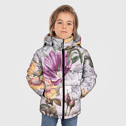 Куртка зимняя для мальчика Цветы Романтический Букет, цвет: 3D-красный — фото 2