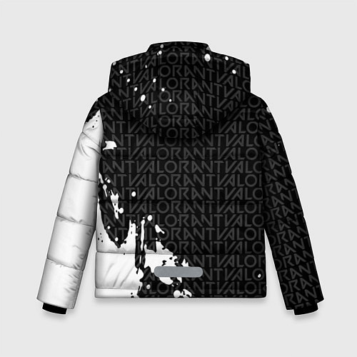 Зимняя куртка для мальчика Valorant - Паттерн надписи / 3D-Черный – фото 2