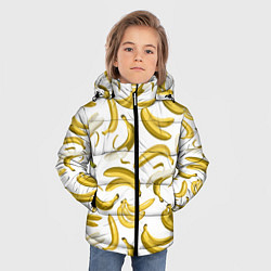 Куртка зимняя для мальчика Кругом бананы, цвет: 3D-черный — фото 2