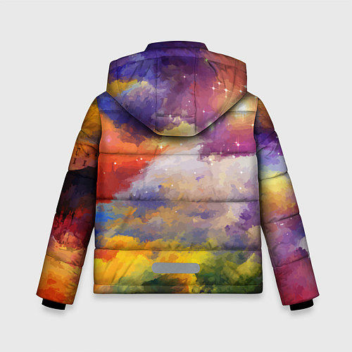 Зимняя куртка для мальчика Красочный горный пейзаж Грузия Colorful mountain l / 3D-Черный – фото 2