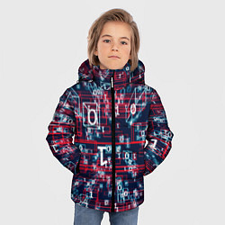 Куртка зимняя для мальчика ОПТИЧЕСКАЯ ИЛЛЮЗИЯ ЦИФР, цвет: 3D-черный — фото 2