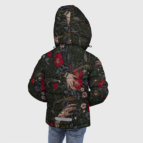 Зимняя куртка для мальчика Ботаника / 3D-Светло-серый – фото 4