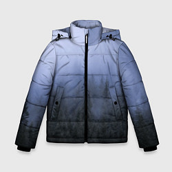 Куртка зимняя для мальчика Лес в ночи, цвет: 3D-светло-серый