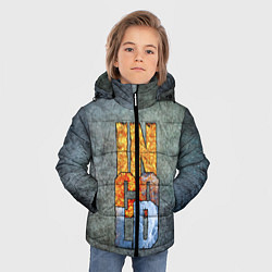 Куртка зимняя для мальчика IN COLD logo on a gray background, цвет: 3D-красный — фото 2