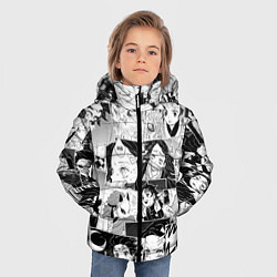 Куртка зимняя для мальчика Клинок рассекающий демонов паттерн, цвет: 3D-светло-серый — фото 2