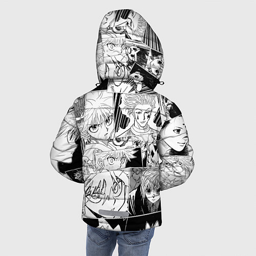 Зимняя куртка для мальчика Hunter x Hunter pattern / 3D-Светло-серый – фото 4