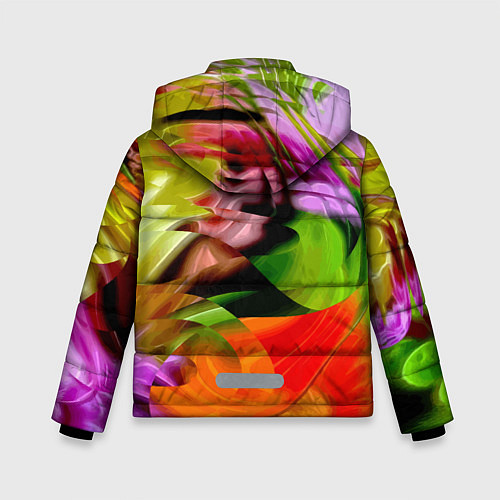 Зимняя куртка для мальчика Разноцветная абстрактная композиция Лето Multi-col / 3D-Черный – фото 2