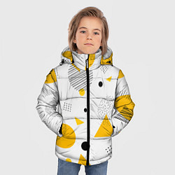 Куртка зимняя для мальчика GEOMETRIC INTERWEAVING OF SHAPES, цвет: 3D-светло-серый — фото 2