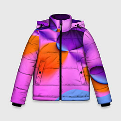 Куртка зимняя для мальчика Абстрактная красочная композиция Лето Abstract col, цвет: 3D-красный