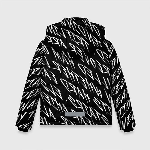 Зимняя куртка для мальчика Рандомный текст / 3D-Черный – фото 2