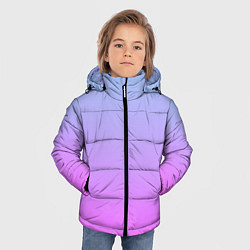 Куртка зимняя для мальчика Голубо-розовый градиент, цвет: 3D-светло-серый — фото 2