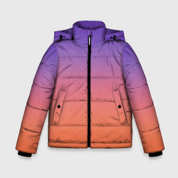 Куртка зимняя для мальчика Трендовый красно-фиолетовый градиент, цвет: 3D-красный