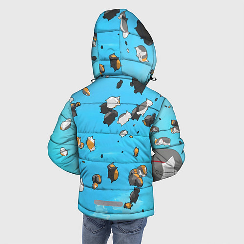 Зимняя куртка для мальчика Летающие котики Екаи Тетрадь дружбы Нацумэ / 3D-Красный – фото 4