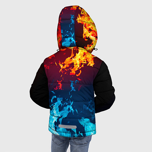 Зимняя куртка для мальчика Лед и Пламя Борьба стихий / 3D-Красный – фото 4