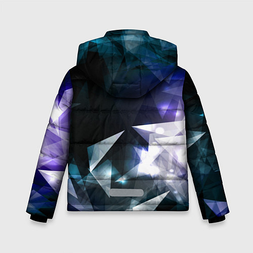 Зимняя куртка для мальчика Алмазные треугольники / 3D-Черный – фото 2