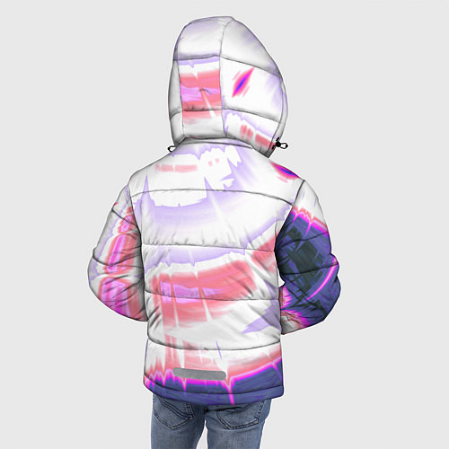 Зимняя куртка для мальчика Тай-дай Абстракция Tie-Dye / 3D-Светло-серый – фото 4