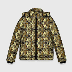 Куртка зимняя для мальчика Золотые узоры Gold, цвет: 3D-черный