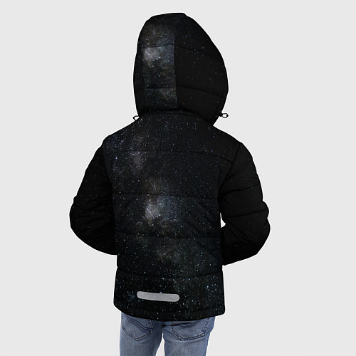 Зимняя куртка для мальчика Лонгслив Звезды и космос / 3D-Красный – фото 4