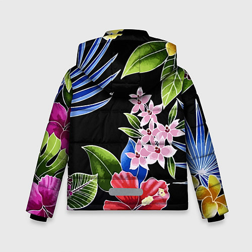 Зимняя куртка для мальчика Floral vanguard composition Летняя ночь Fashion tr / 3D-Светло-серый – фото 2