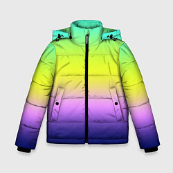 Куртка зимняя для мальчика Разноцветный размытый фон градиент, цвет: 3D-красный