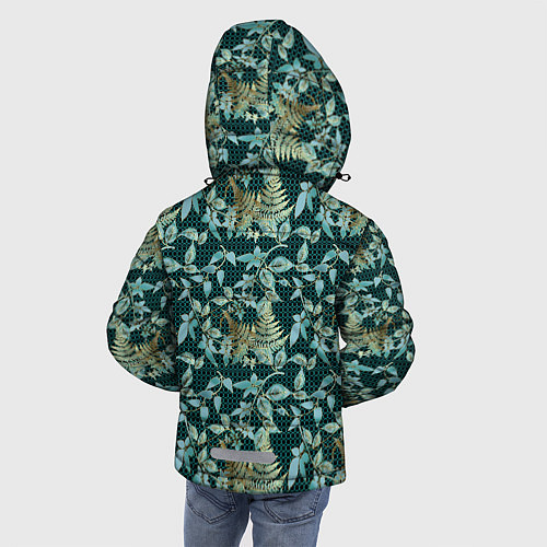 Зимняя куртка для мальчика Листья в 3D абстракция / 3D-Красный – фото 4
