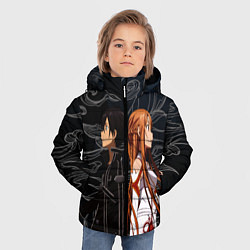 Куртка зимняя для мальчика Кирито и Асуна - Sword Art Online, цвет: 3D-черный — фото 2