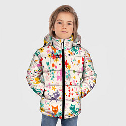 Куртка зимняя для мальчика COLORFUL FUNNY KITTENS, цвет: 3D-светло-серый — фото 2