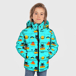 Куртка зимняя для мальчика KITTENS IN SPACE, цвет: 3D-черный — фото 2