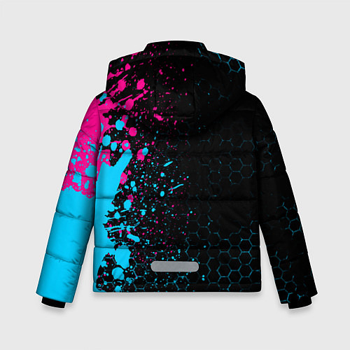 Зимняя куртка для мальчика Dead by Daylight Neon Gradient / 3D-Черный – фото 2