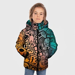 Куртка зимняя для мальчика Life is gaming, цвет: 3D-черный — фото 2
