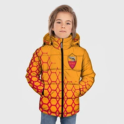Куртка зимняя для мальчика Рома соты, цвет: 3D-светло-серый — фото 2