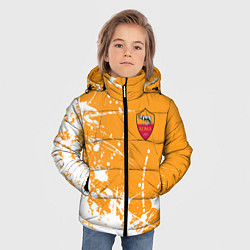 Куртка зимняя для мальчика Roma маленькое лого краска, цвет: 3D-светло-серый — фото 2