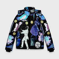 Куртка зимняя для мальчика Underground pattern Fashion 2077, цвет: 3D-светло-серый