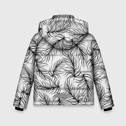 Зимняя куртка для мальчика Чёрные Перья / 3D-Черный – фото 2