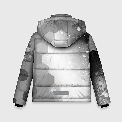 Зимняя куртка для мальчика Thirty Seconds to Mars Glitch на светлом фоне / 3D-Черный – фото 2