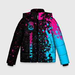 Куртка зимняя для мальчика Liverpool Neon Gradient, цвет: 3D-черный