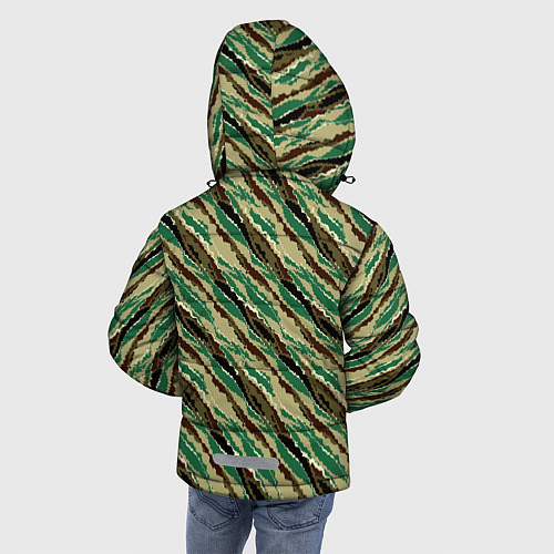 Зимняя куртка для мальчика Абстрактный узор камуфляжной расцветки / 3D-Светло-серый – фото 4