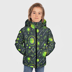 Куртка зимняя для мальчика Движение Геометрических Фигур, цвет: 3D-светло-серый — фото 2