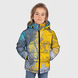 Куртка зимняя для мальчика Извержение Красок, цвет: 3D-светло-серый — фото 2