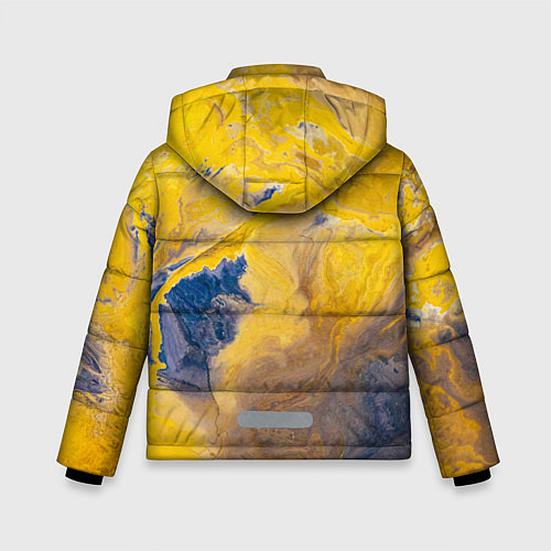 Зимняя куртка для мальчика Пожар Красок / 3D-Черный – фото 2
