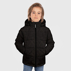 Куртка зимняя для мальчика Текстурированный угольно-черный, цвет: 3D-красный — фото 2