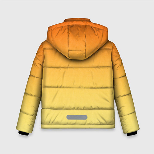 Зимняя куртка для мальчика Оранжевый, желтый градиент / 3D-Черный – фото 2