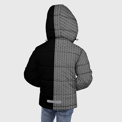 Зимняя куртка для мальчика ТОКИЙСКИЕ МСТИТЕЛИ - ЯПОНСКИЙ ОРНАМЕНТ / 3D-Светло-серый – фото 4