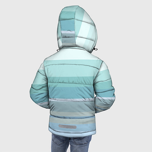 Зимняя куртка для мальчика Морские линии / 3D-Светло-серый – фото 4