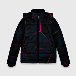 Куртка зимняя для мальчика Неоновые Плиты, цвет: 3D-красный