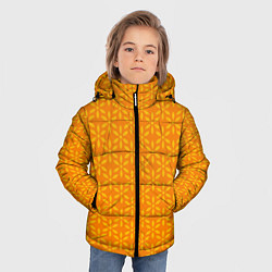 Куртка зимняя для мальчика Желтые лепестки, цвет: 3D-светло-серый — фото 2