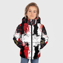 Куртка зимняя для мальчика Живописная Абстракция, цвет: 3D-светло-серый — фото 2