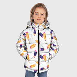 Куртка зимняя для мальчика Карандашики, цвет: 3D-светло-серый — фото 2