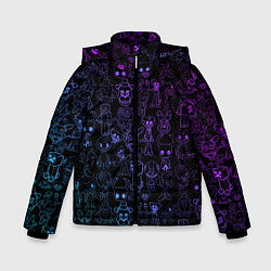 Куртка зимняя для мальчика Разные персонажи игр, цвет: 3D-светло-серый