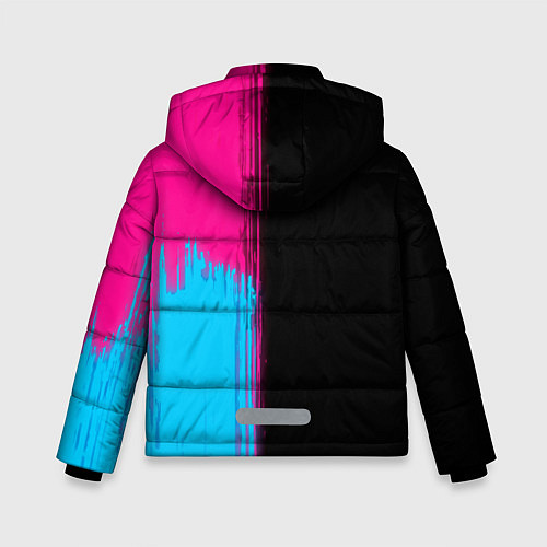 Зимняя куртка для мальчика AC Milan - neon gradient: по-вертикали / 3D-Черный – фото 2